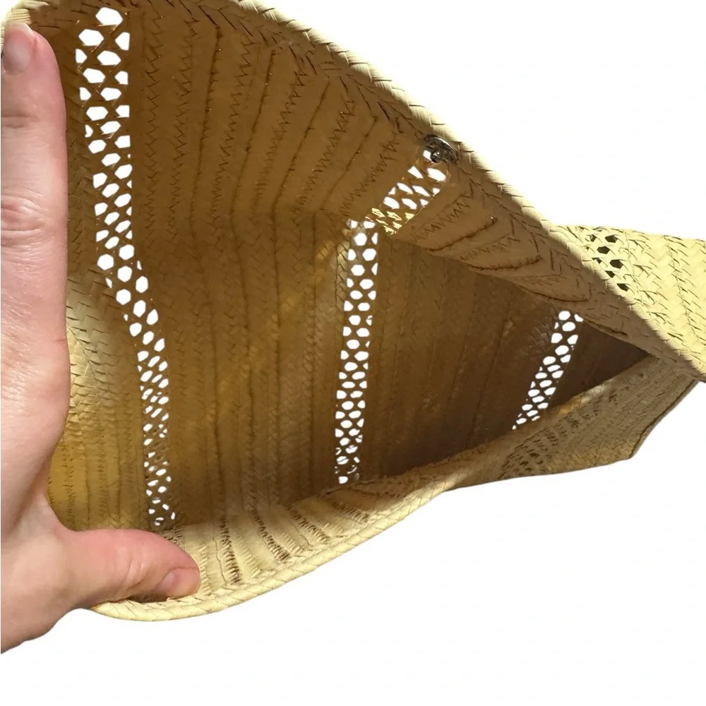 🌾 Vintage Woven Straw Envelope Clutch Purse Cream Neutral Boho‎ Summer Bag 🌾